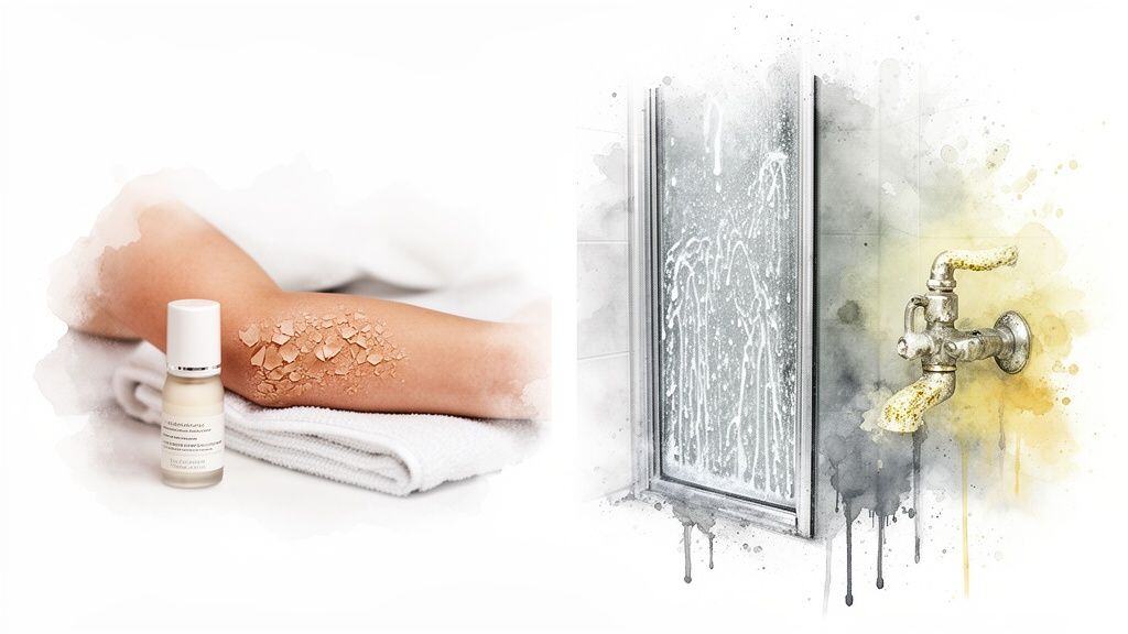 does hard water cause dry skin